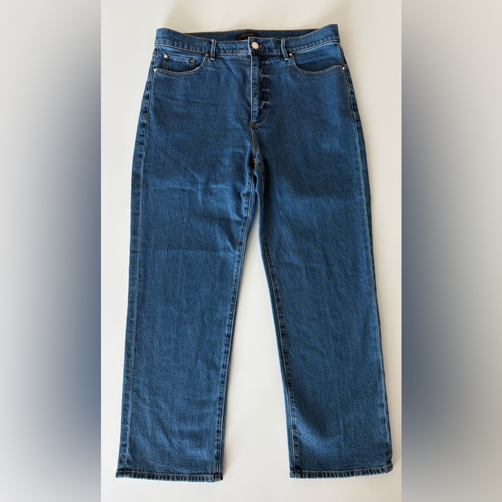 Ann Taylor The Straight High Rise Blue Denim Jeans